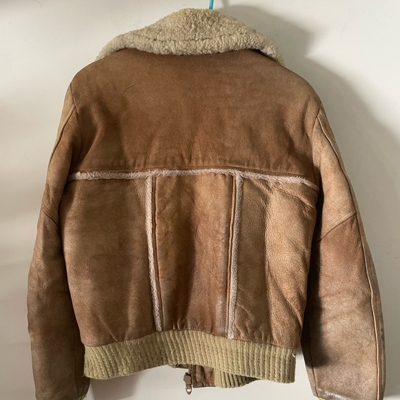 Vintage Garsel Suede Bomber Jacket, Size 38 (small) Distressed - Picture 3 of 5